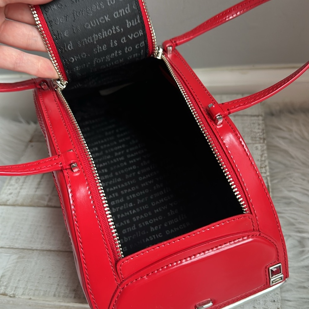 nwt kate spade rose colored glasses red car novelty bag - Picture 13 of 16